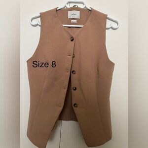 Wilfred Camel Button-Up Vest